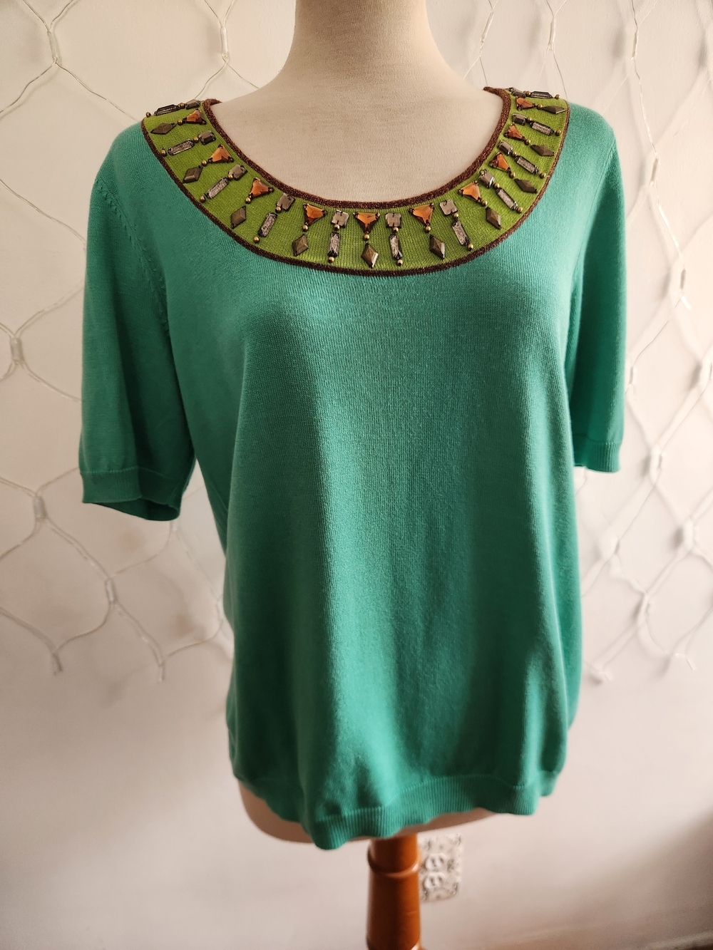 Bob Mackie Wearable Art Top β’ Beaded Bib β’ Tagged Size Medium